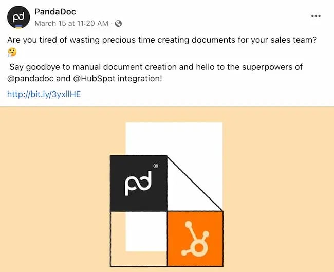 Business Facebook post ideas: PandaDoc