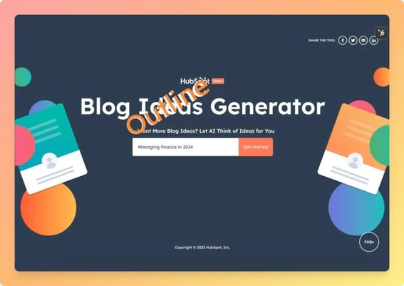 free blog outline generator