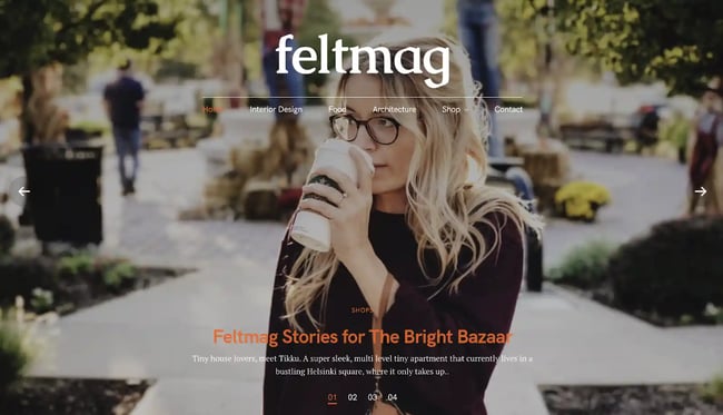 Gutenberg WordPress theme Felt