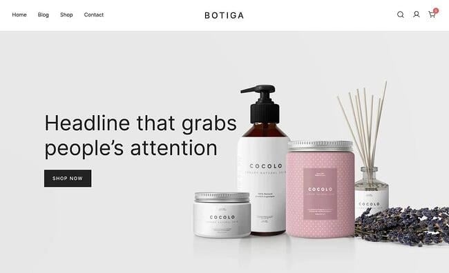 Gutenberg wordpress theme, Botiga