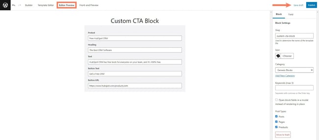 building a custom block step by step