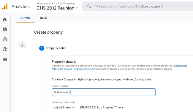 How to Create a Google Analytics Account: Step 2b