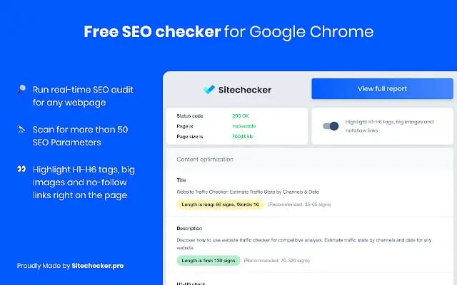 free seo site checker