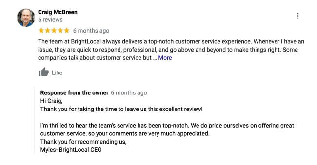 best google review responses: saas