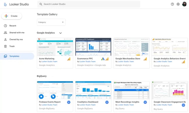 How to Use Google Looker Studio: Template Gallery
