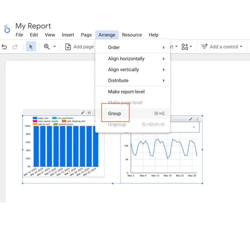 Intermediate Google Looker Studio Tips: group charts