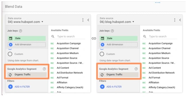 Advanced Google Looker Studio Tips: use date as the join key