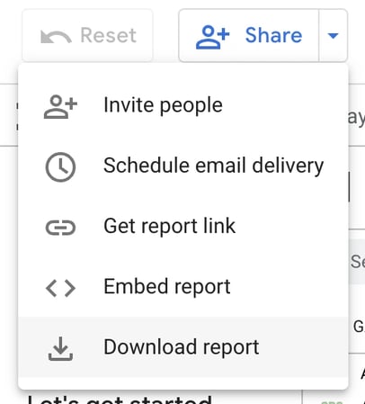 Beginner Google Looker Studio Tips: download reports as pdfs
