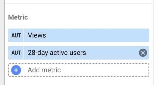 Google Looker Studio Tutorial: delete a metric