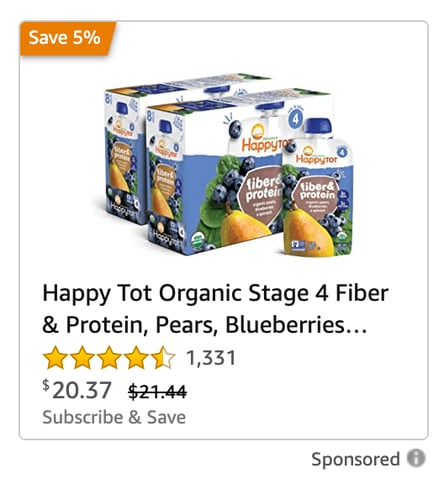 happy tot sponsored product on amazon