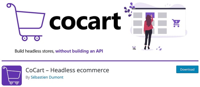 download page for the headless wordpress plugin cocart