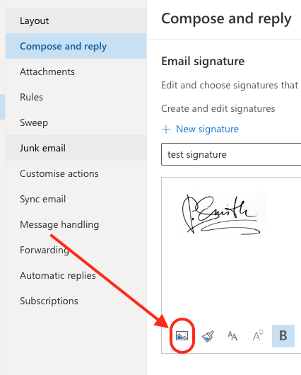 microsoft outlook 365 set email signature