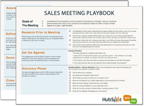 sales meeting playbook