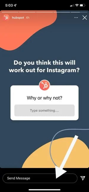 Replies Field Inside An Instagram Story