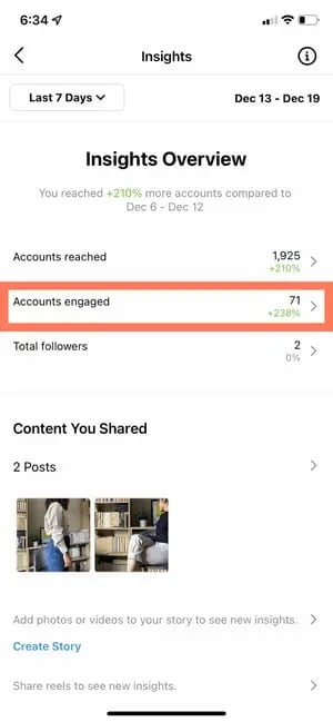 How To Use Instagram Insights: Accounts Engaged