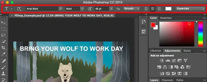 photoshop-text-tool-options
