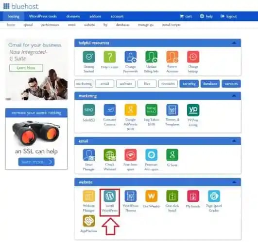 BlueHost-WordPress