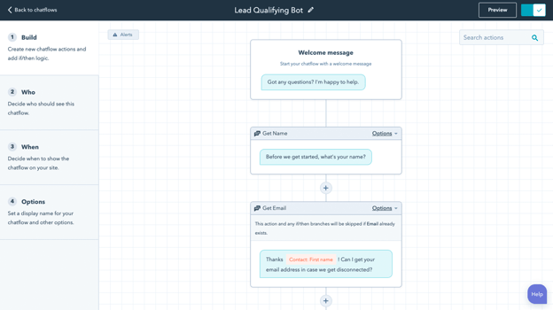 hubspot chatbot builder