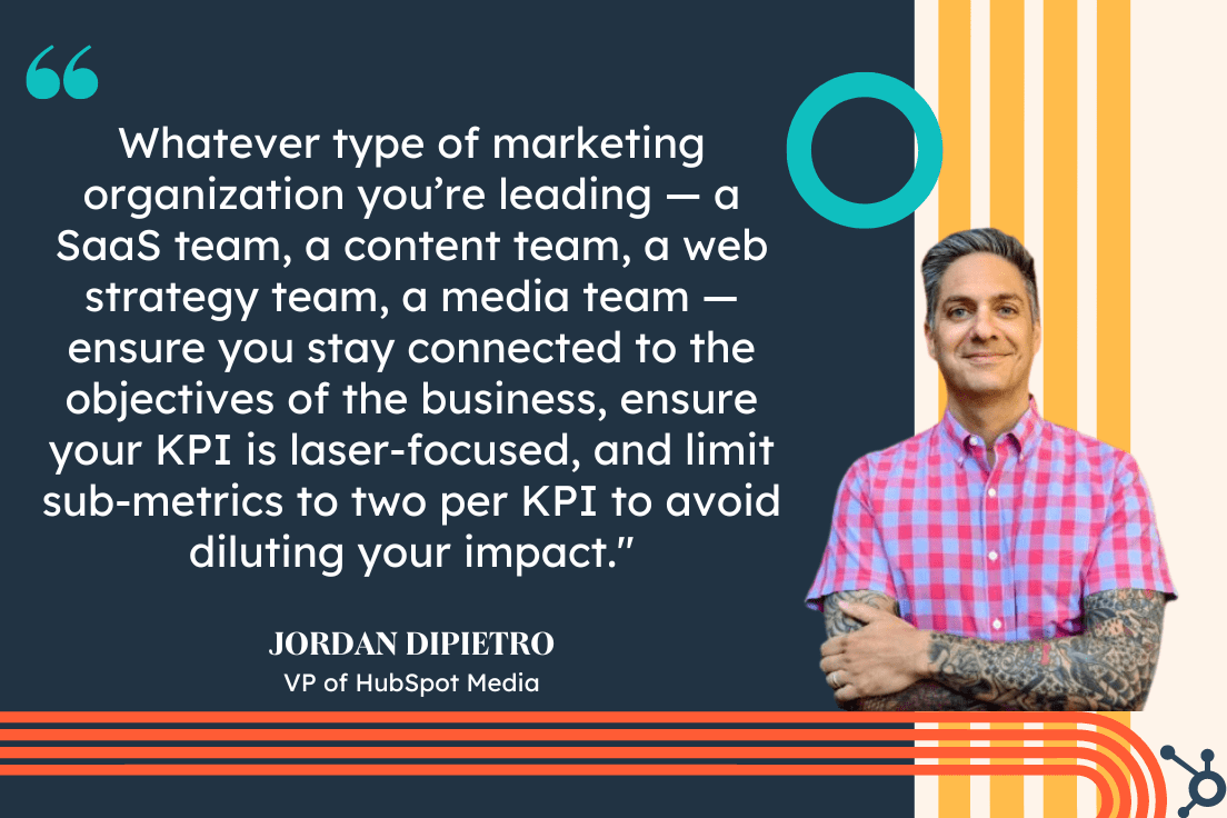 hubspot media vp on limiting sub-metrics to two per kpi