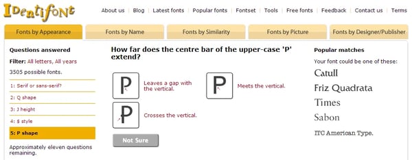 identifont step 5