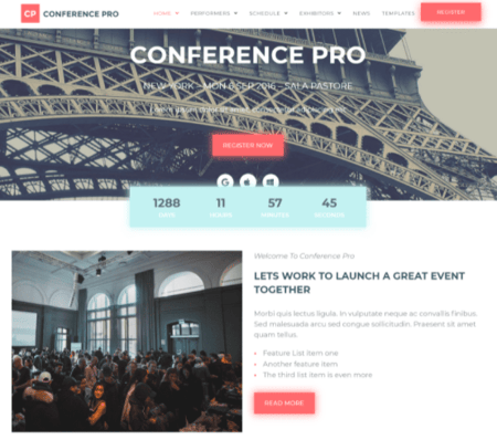 Conference pro wordpress theme