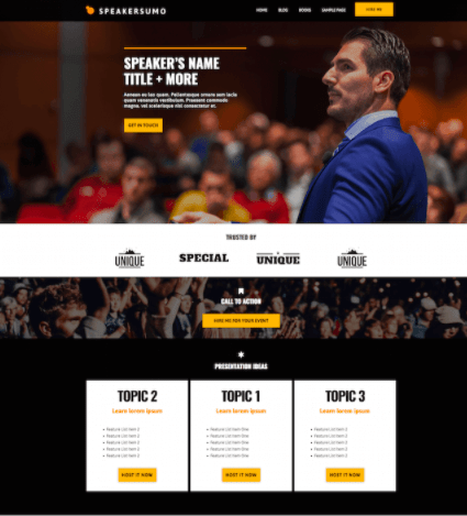 Speaker Sumo WordPress conference theme