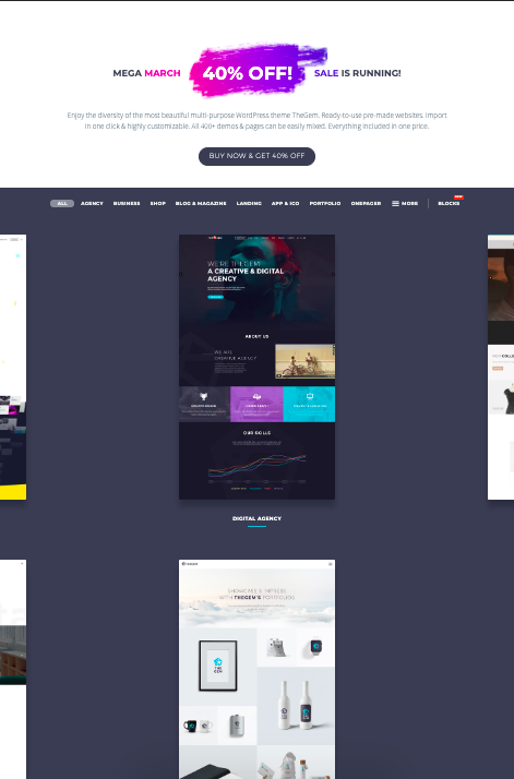 The Gem - WordPress theme - Full Screen