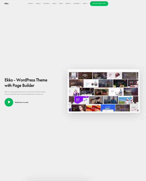 Ekko-Wordpress theme for mobile apps