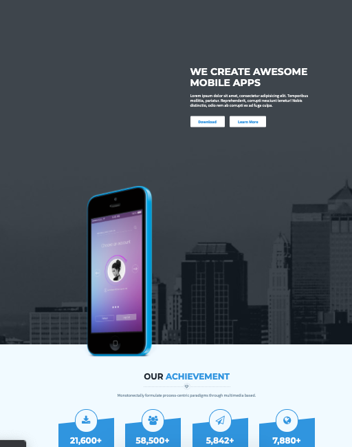 Appsworld-Wordpress theme for mobile apps