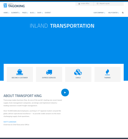 TagoKing - WordPress Logistics Theme