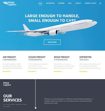 Global Logistics - WordPress themes for Logistics and transportation