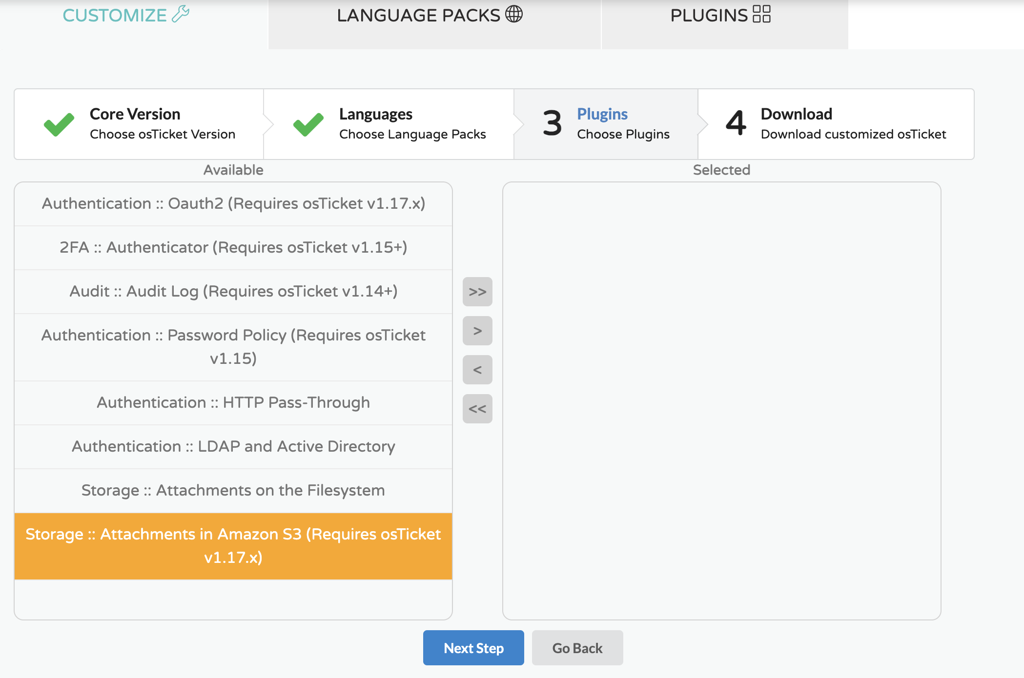 osticket help desk setup interface