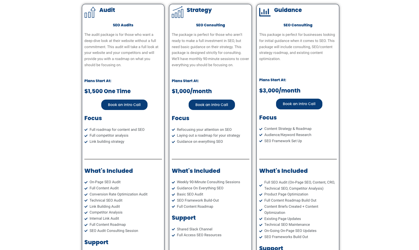 consultant pricing options