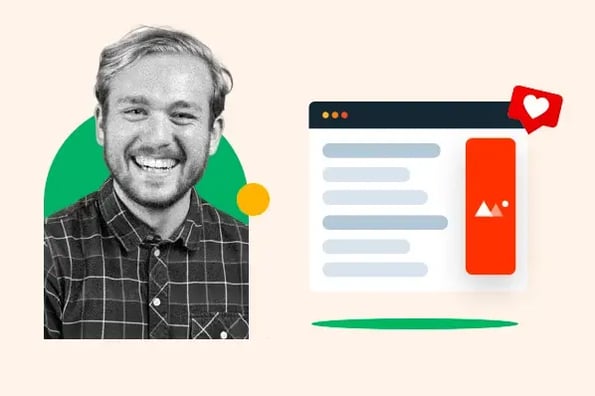 Improve ad performance graphic with an image of creator Phill Agnew and a screen with a highlighted ad