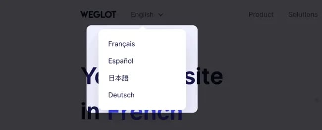 Conversion rate optimization: Weglot offers language switcher 