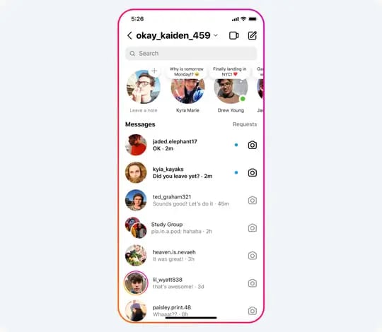 Instagram Stories Notes Feature