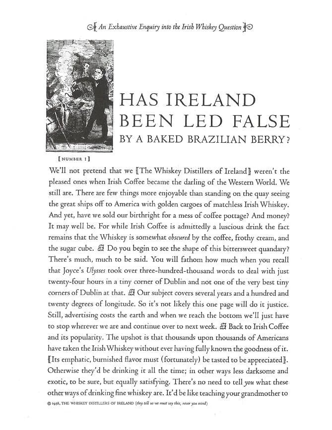 ireland led false whiskey distillers