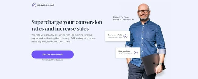 Conversion lab landing page