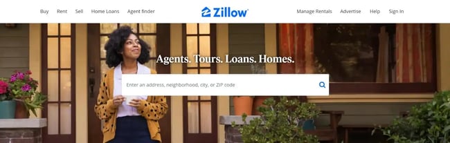 zillow landing page