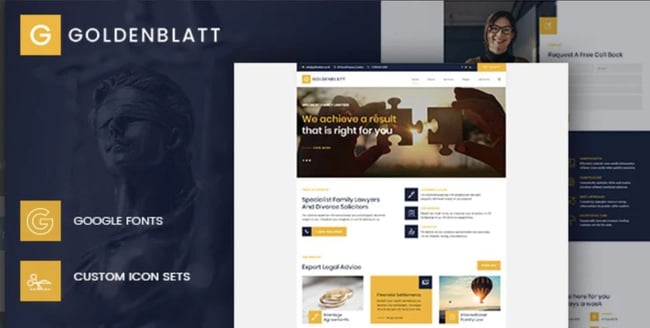 wordpress law firm themes: goldenblatt