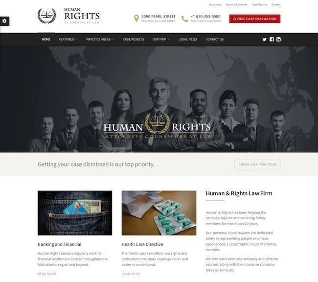 wordpress law firm themes: humanrights