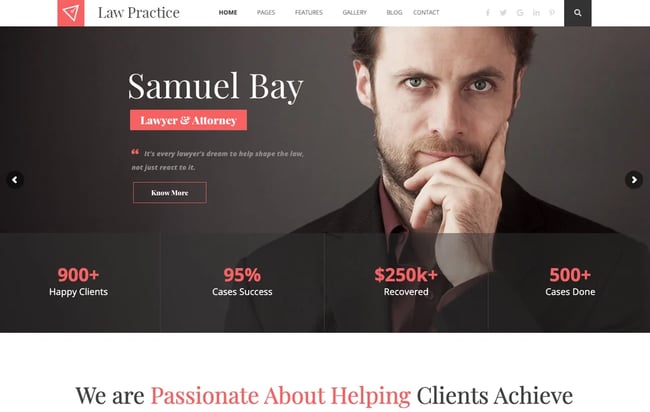 wordpress law firm themes: law practice