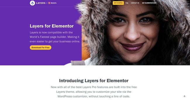 Layers drag-and-drop theme home page