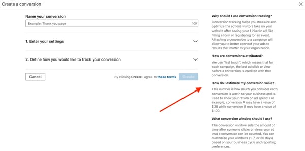 linkedin advertising create conversion and understand conversions with the conversion tracking feature