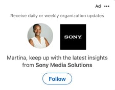 LinkedIn Dynamic Follower Ad