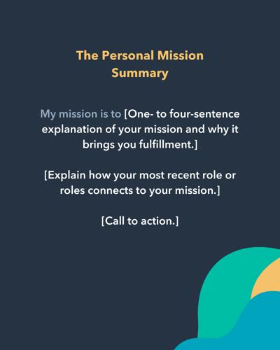 linkedin summary templates for sales: personal mission