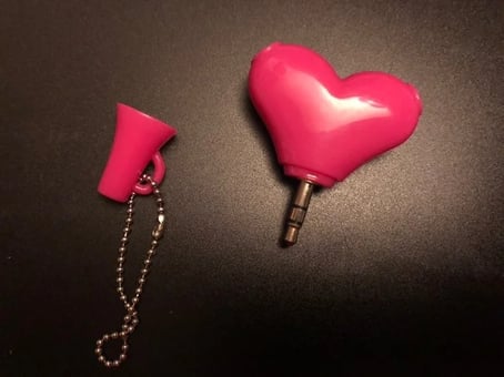 Heart Shaped Headphone Splitter