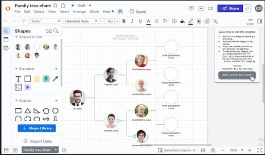 Trombinoscope sur Lucidchart