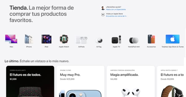 estrategias de mezcla de productos: Apple