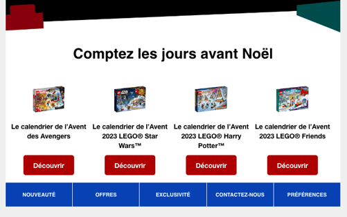 exclusivité noël annonce email